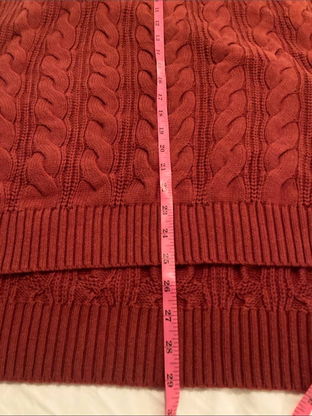 Pact Cable Knit turtleneck Neck Sweater Rust 100% organic Cotton - Picture 3 of 6